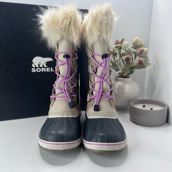 Sorel Joan of Arctic Suede Waterproof Boots Tan NL 2762-010 Youth 7 Women 8.5 - Picture 2 of 13